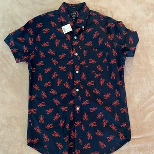 “You’re my lobster!”  Unisex, summer shirt with fun lobster print is a slim cut!